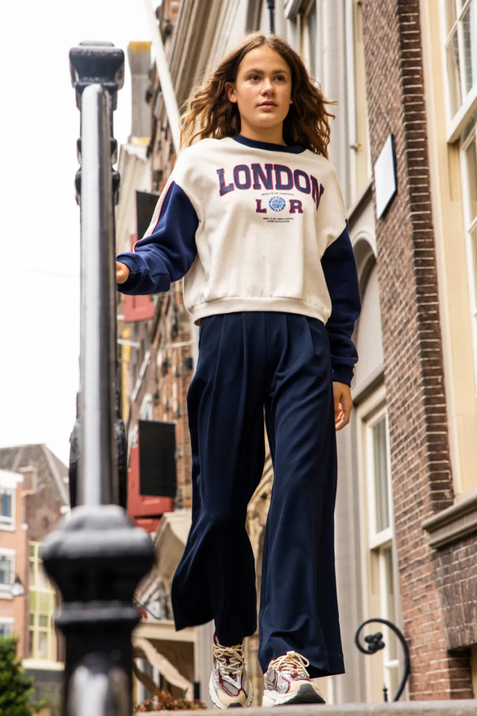 LOOXS 10sixteen rechtvallende sweater met tekst - grijs, foto 3