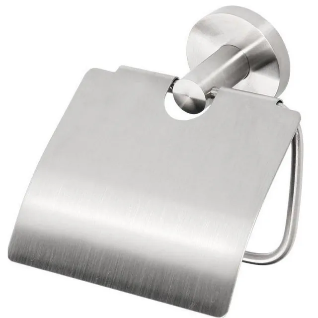 Sapho Toiletrolhouder Sapho X-Steel 13.5x16 cm met Klep Geborsteld RVS Wit Chroom