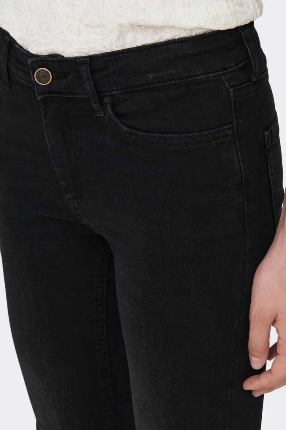 Only flared jeans ONLBLUSH washed black denim, foto 6