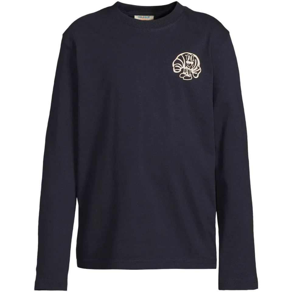 Orange Stars longsleeve met backprint donkerblauw, foto 2