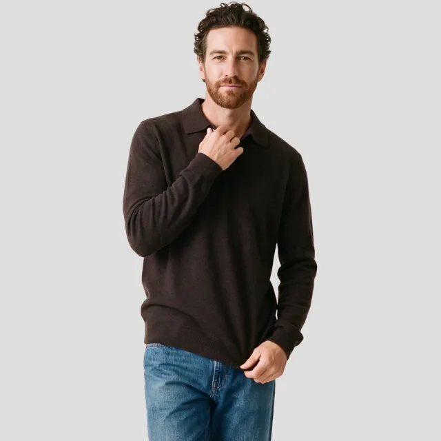 Profuomo regular fit gebreide trui met wol - aubergine