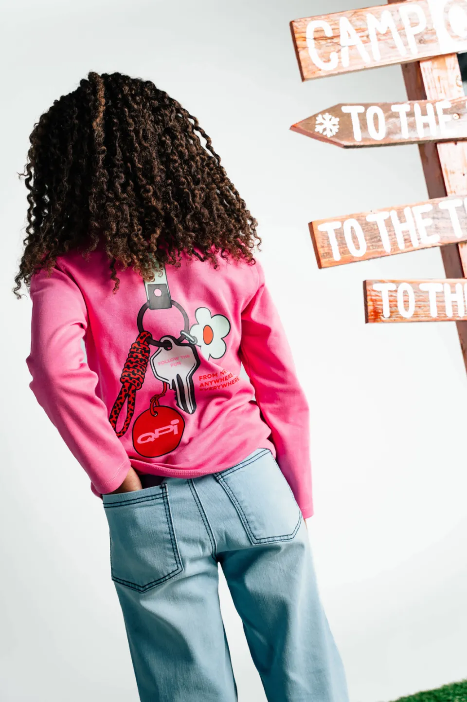 QPI longsleeve met backprint roze, foto 5
