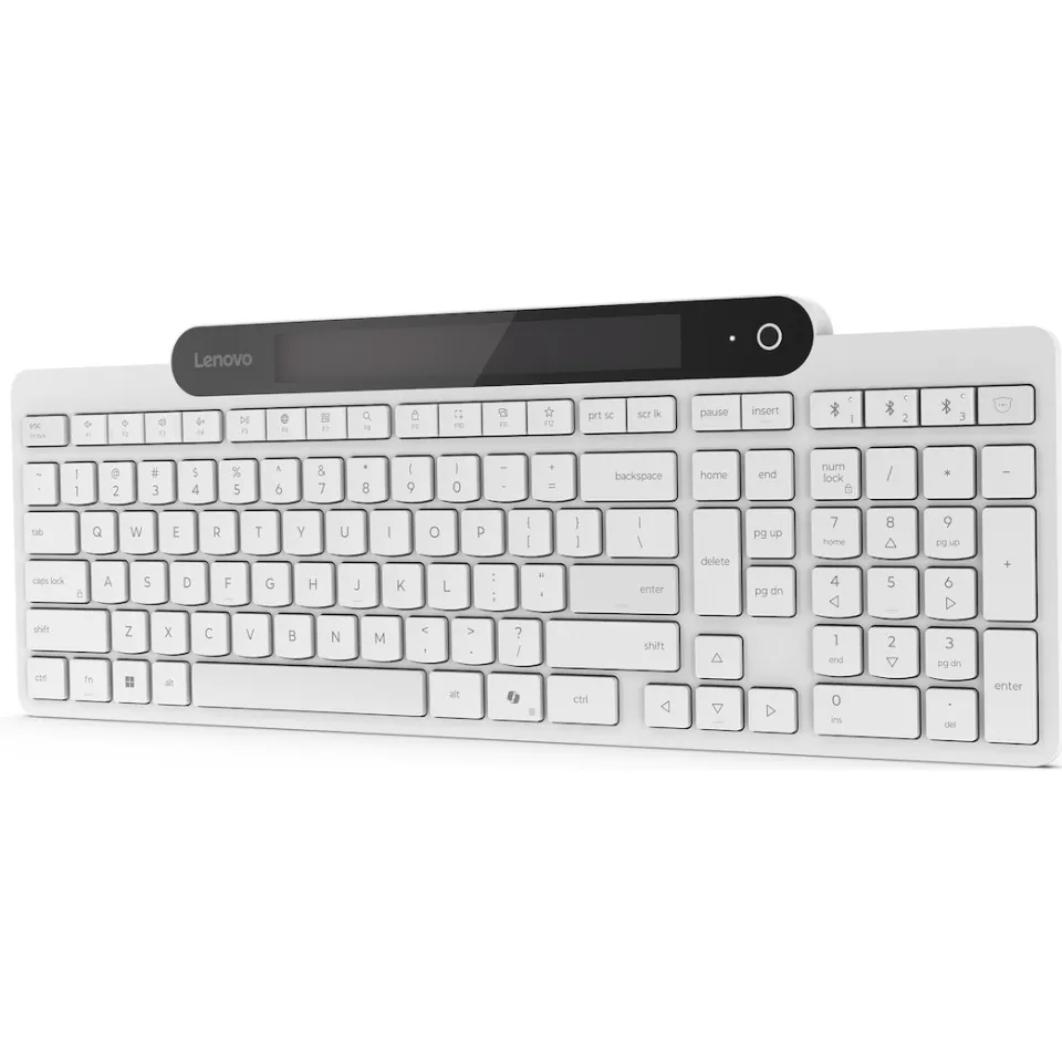 Lenovo 800 Self-Charging Bluetooth toetsenbord wit, foto 3