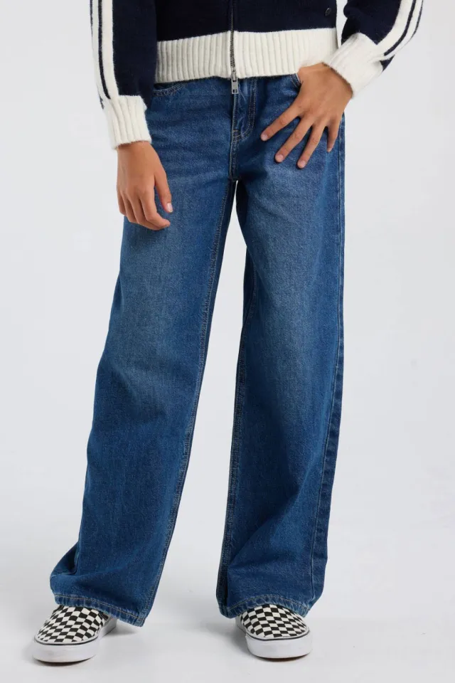 America Today wide leg jeans - dark blue denim, foto 4