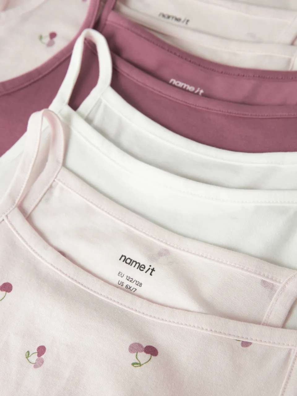 NAME IT NKFSTRAP hemdjes 4-pack roze wit, foto 6