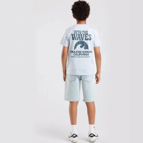America Today t-shirt met backprint lichtblauw, foto 4