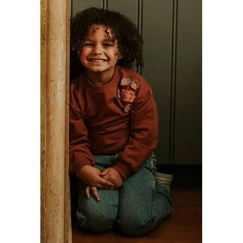 Koko Noko oversized gebloemde sweater - bruin, foto 5