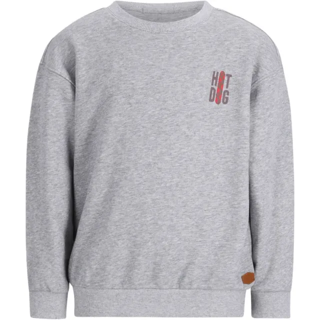 Like Flo rechtvallende sweater met backprint - grijs, foto 2