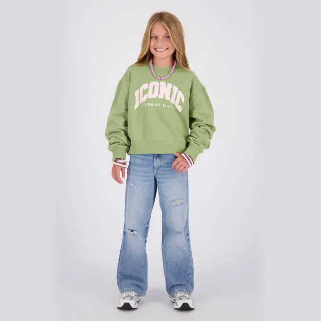 Vingino sweater met print - groen