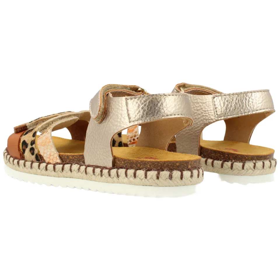 Develab sandalen goud/panterprint, foto 4