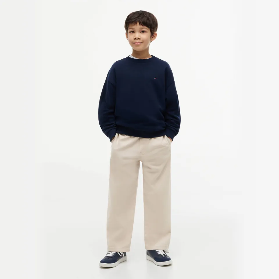 Tommy Hilfiger sweater met logo - donkerblauw, foto 3