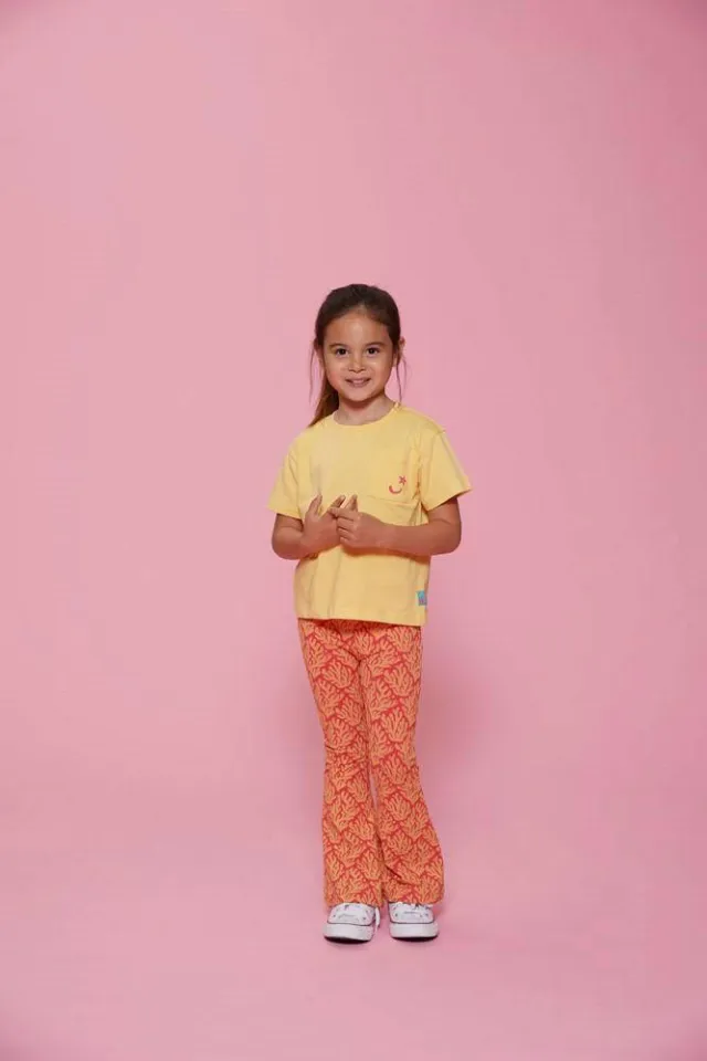 Jubel Lazy Lagoon flared broek oranje Fuchsia/oranje
