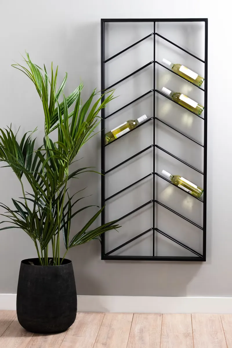 Light & Living Malbeo wijnrek zwart, foto 4