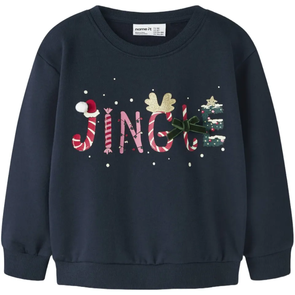 NAME IT MINI sweater met print - donkerblauw, foto 2