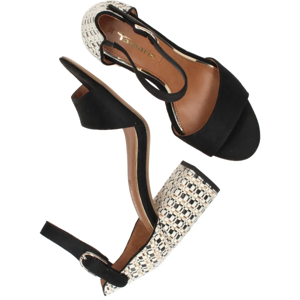 Tamaris sandalen met hak zwart, foto 6