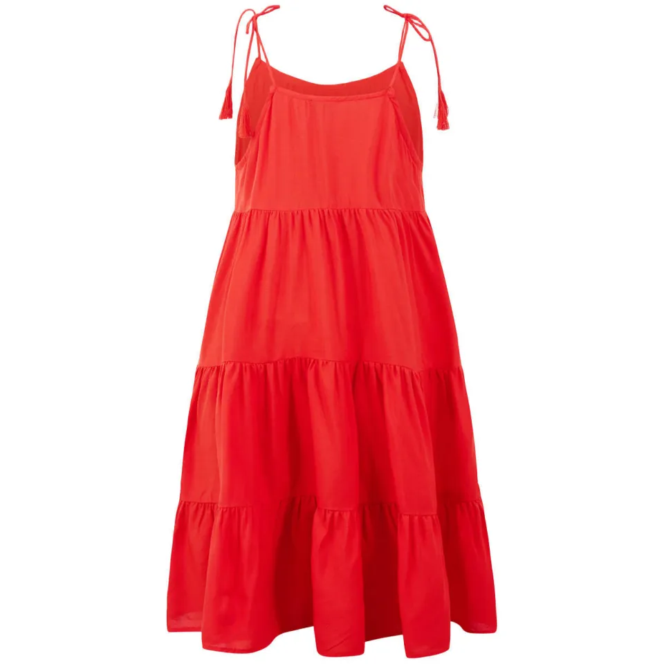 Shoeby Layer midi zomerjurk rood, foto 3