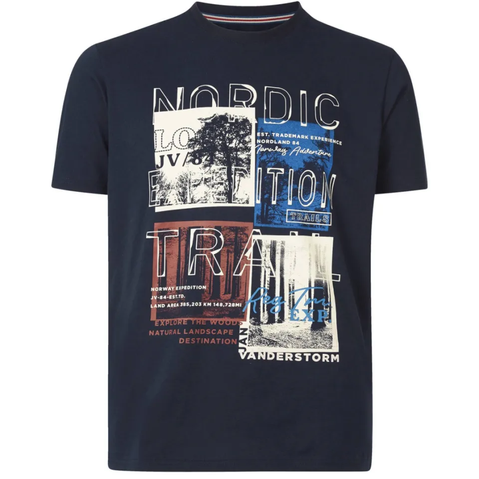 Jan Vanderstorm Tandrup T-shirt donkerblauw, foto 2