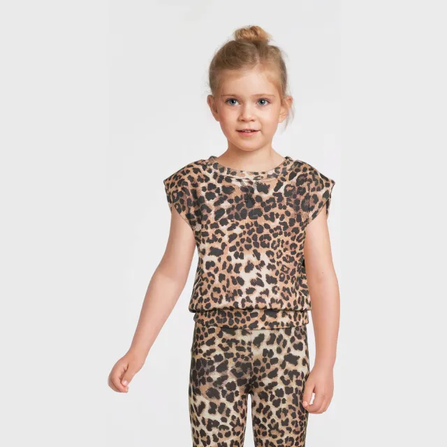 Anytime sweat top panterprint bruin, foto 4