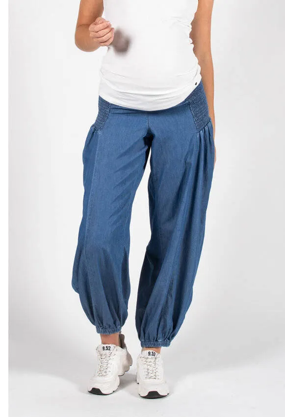 LOVE2WAIT high waist zwangerschapsbroek lichtblauw light blue denim, foto 3