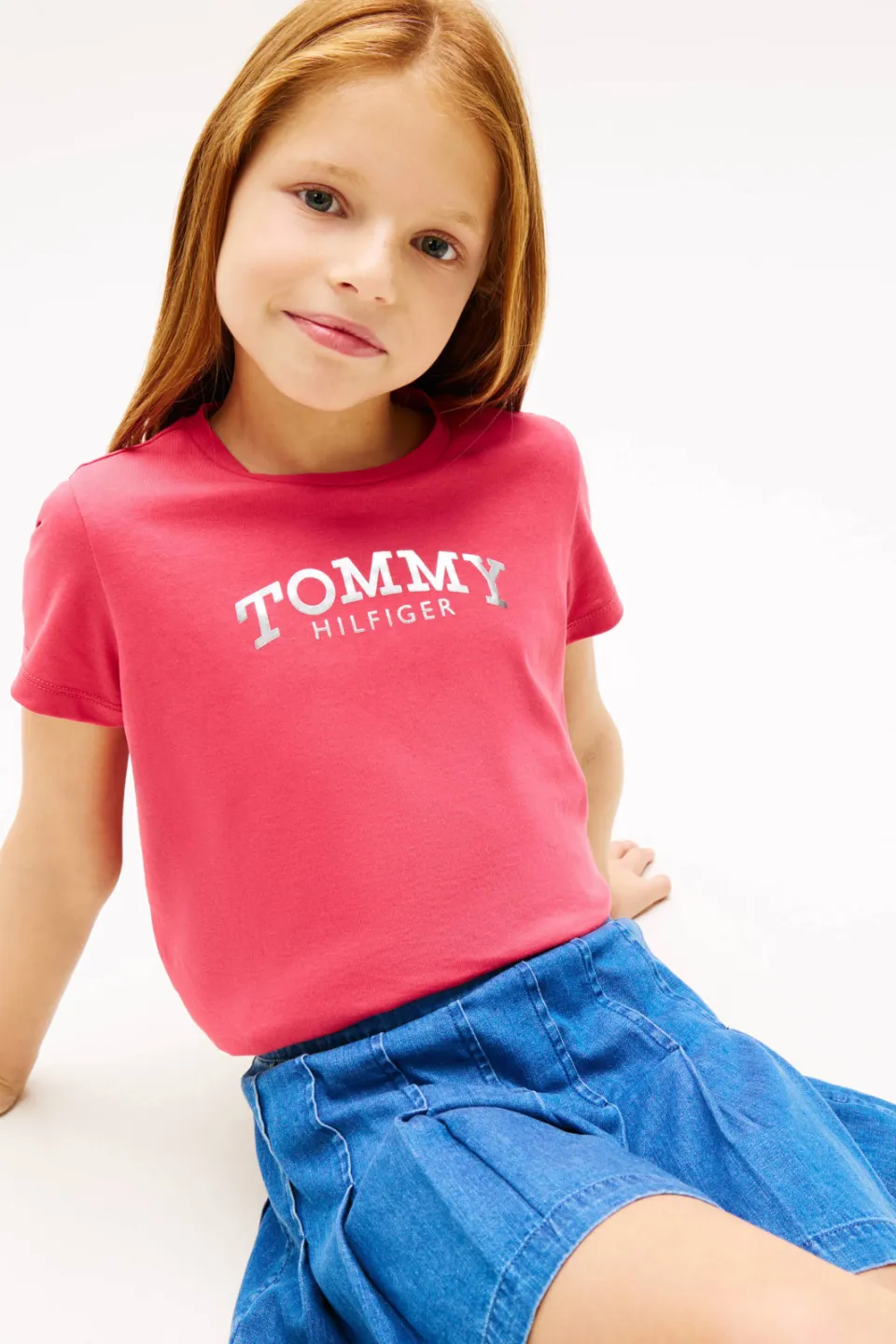 Tommy Hilfiger T-shirt kersenrood, foto 5
