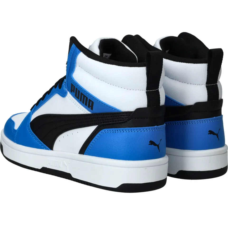 Puma Rebound V6 Mid hoge sneakers jongens kobalt blauw, foto 5