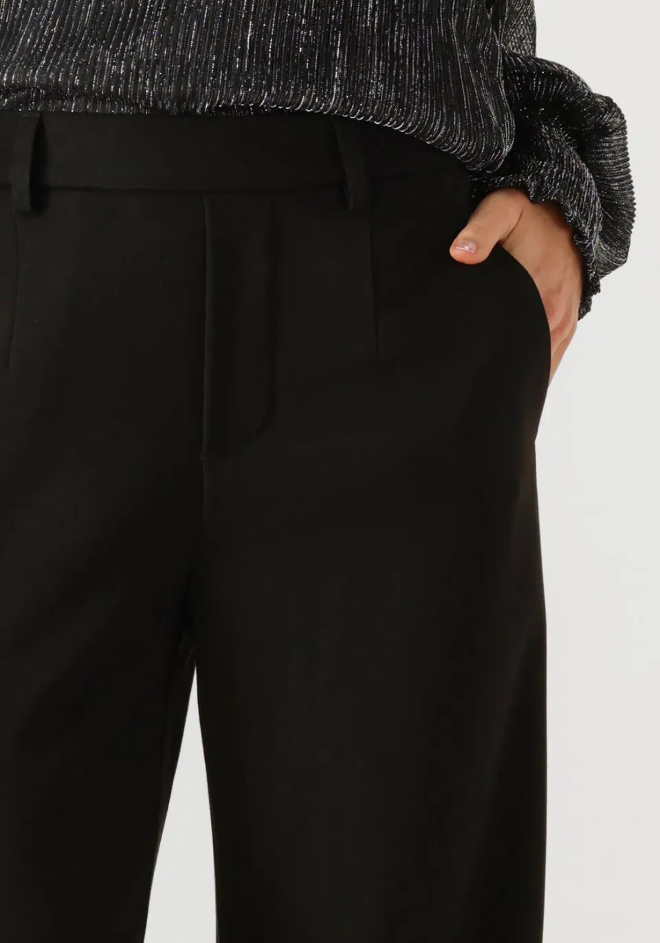 Object Dames Broeken Objlisa Wide Pant Tall - Zwart - Maat 40 TALL, foto 3