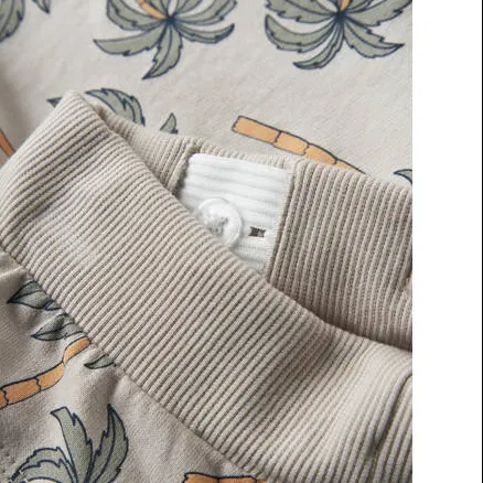 NAME IT MINI sweatshort met print beige