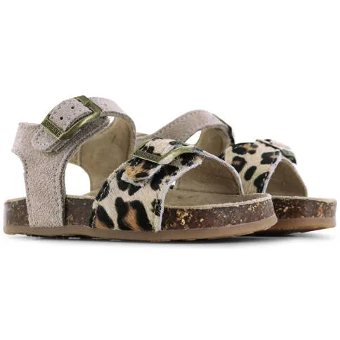 Shoesme leren sandalen met panterprint - taupe, foto 3