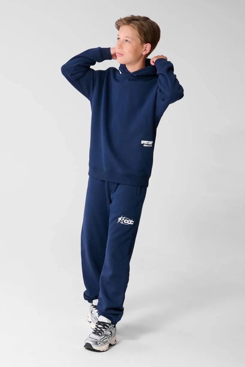Shoeby joggingbroek met tekst donkerblauw