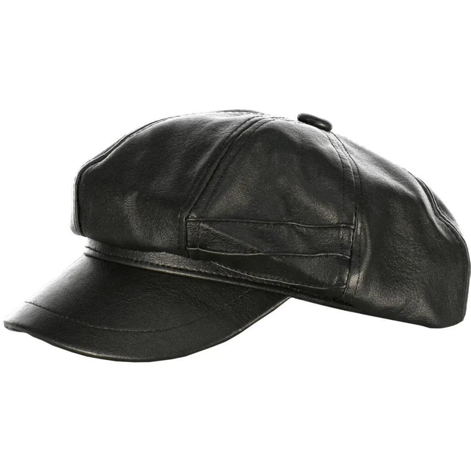 Vingino imitatieleren flatcap Pet Zwart Meisjes Imitatieleer Effen - maat one size, foto 3
