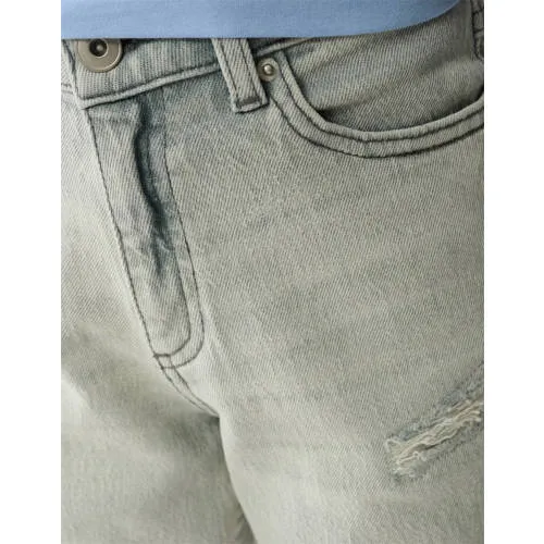 Shoeby high waist straight leg jeans grey denim, foto 5
