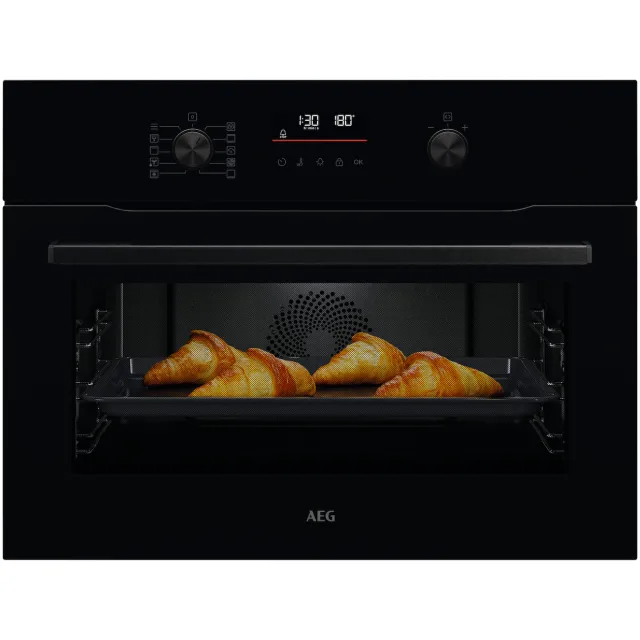 AEG OA5PK40K inbouw combi stoomoven zwart zwart glas