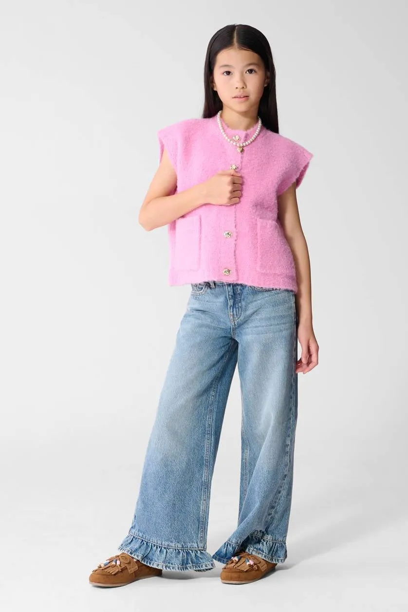 Shoeby tweed gilet met wol - roze, foto 4