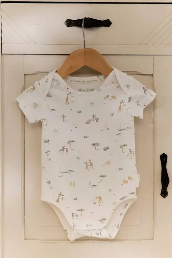 Little Dutch katoenen romper met print - crème, foto 2