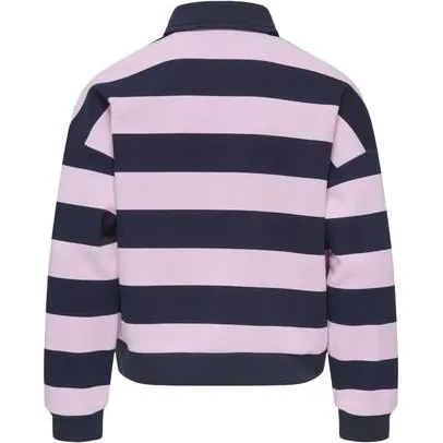 KIDS ONLY GIRL gestreepte sweater - donkerblauw/roze, foto 3