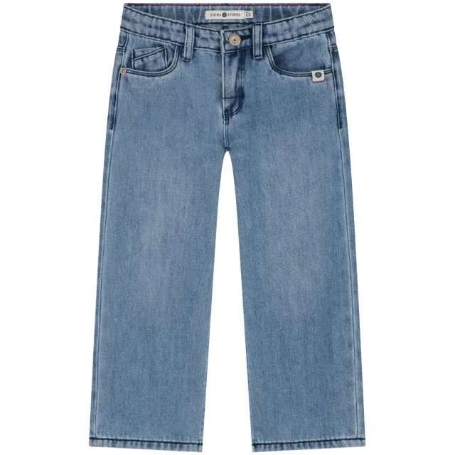 Stains&Stories wide leg jeans - lichtblauw Light blue denim