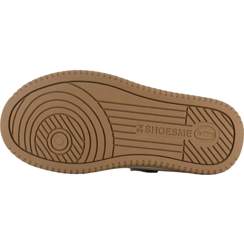 Shoesme suède sneakers - roze/donkerbruin