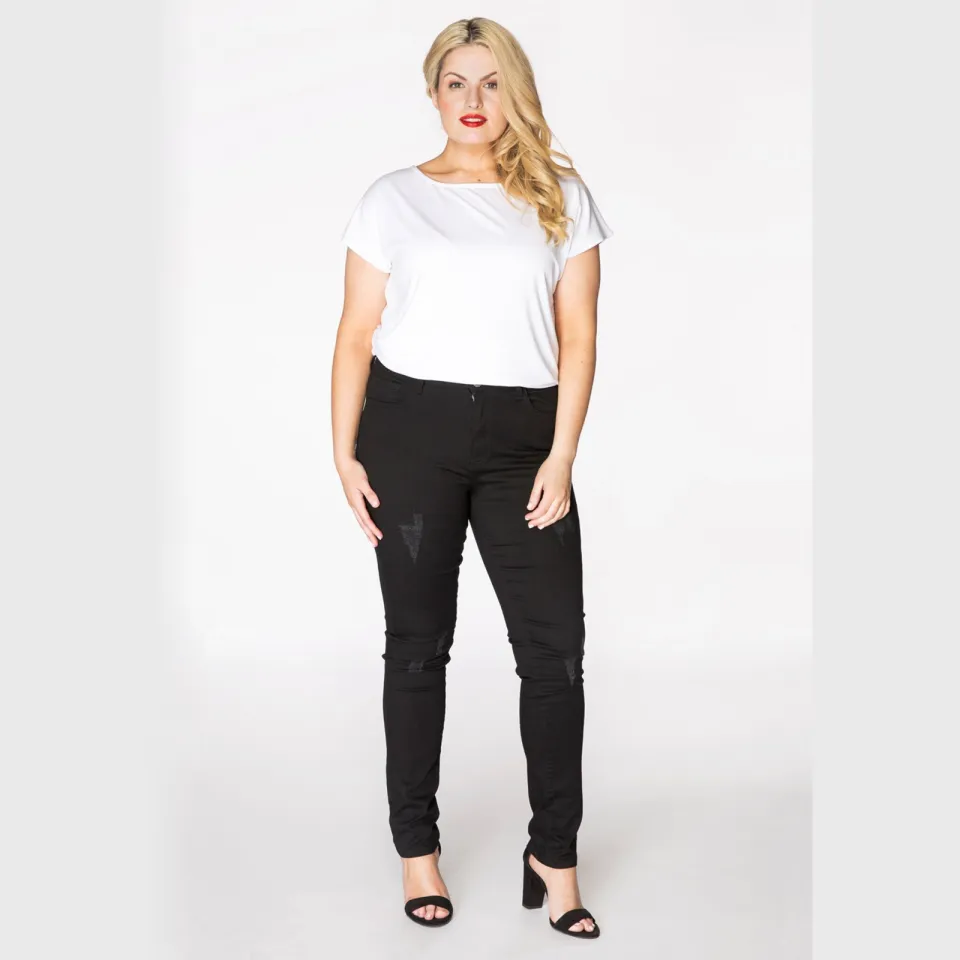 Yoek Jeans destroyed | Zwart