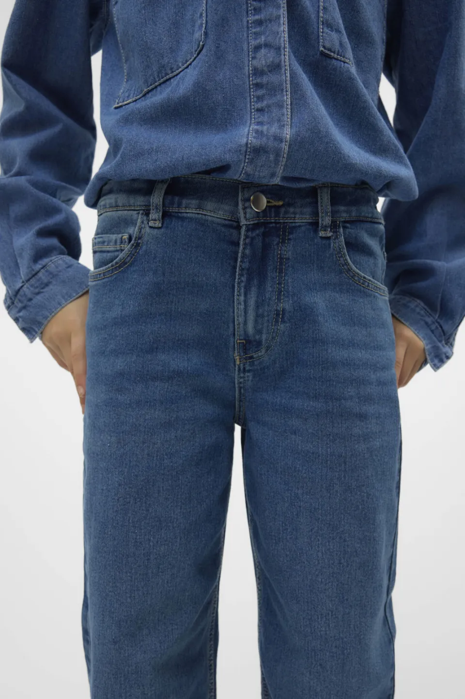 Vero Moda GIRL wide leg jeans VMDAISY medium blue denim, foto 4
