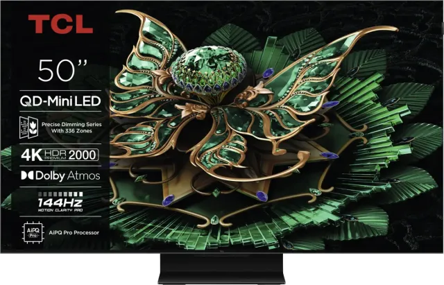 TCL MQLED85K QD-MiniLED tv zwart