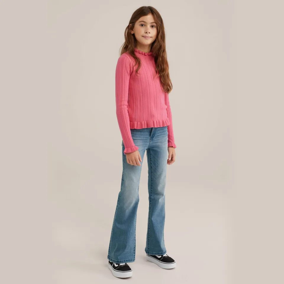 WE Fashion Blue Ridge flared jeans mid blue