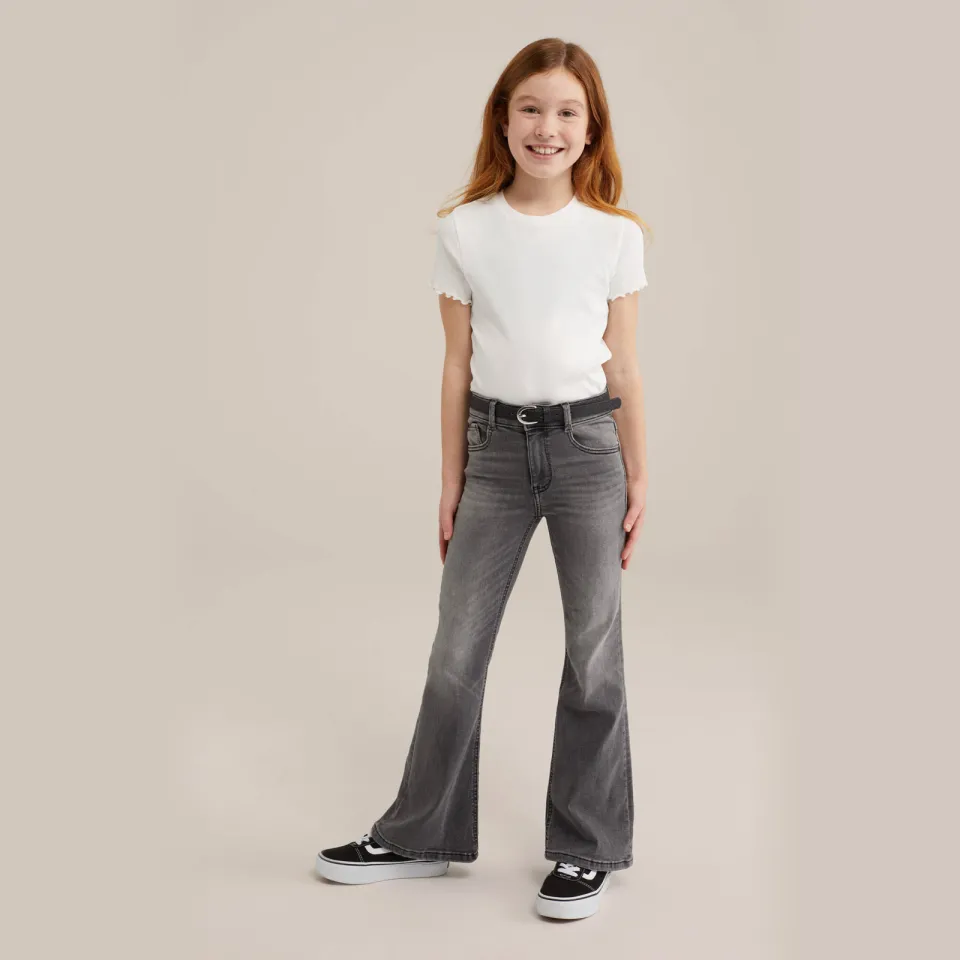 WE Fashion Blue Ridge flared jeans dark grey, foto 3