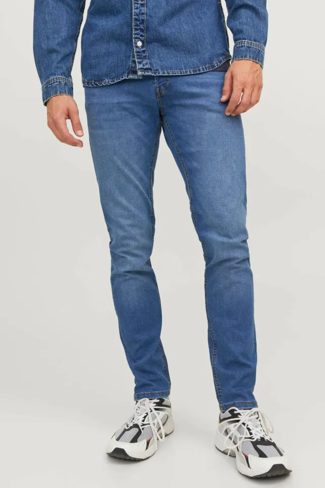 Jack & Jones JEANS INTELLIGENCE slim fit jeans JJIGLENN JJORIGINAL blue denim