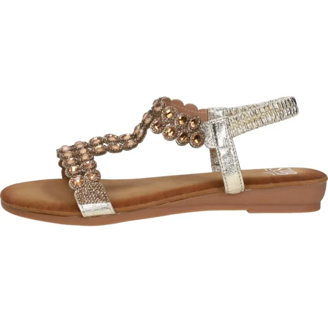 Sub55 sandalen plat goud, foto 2