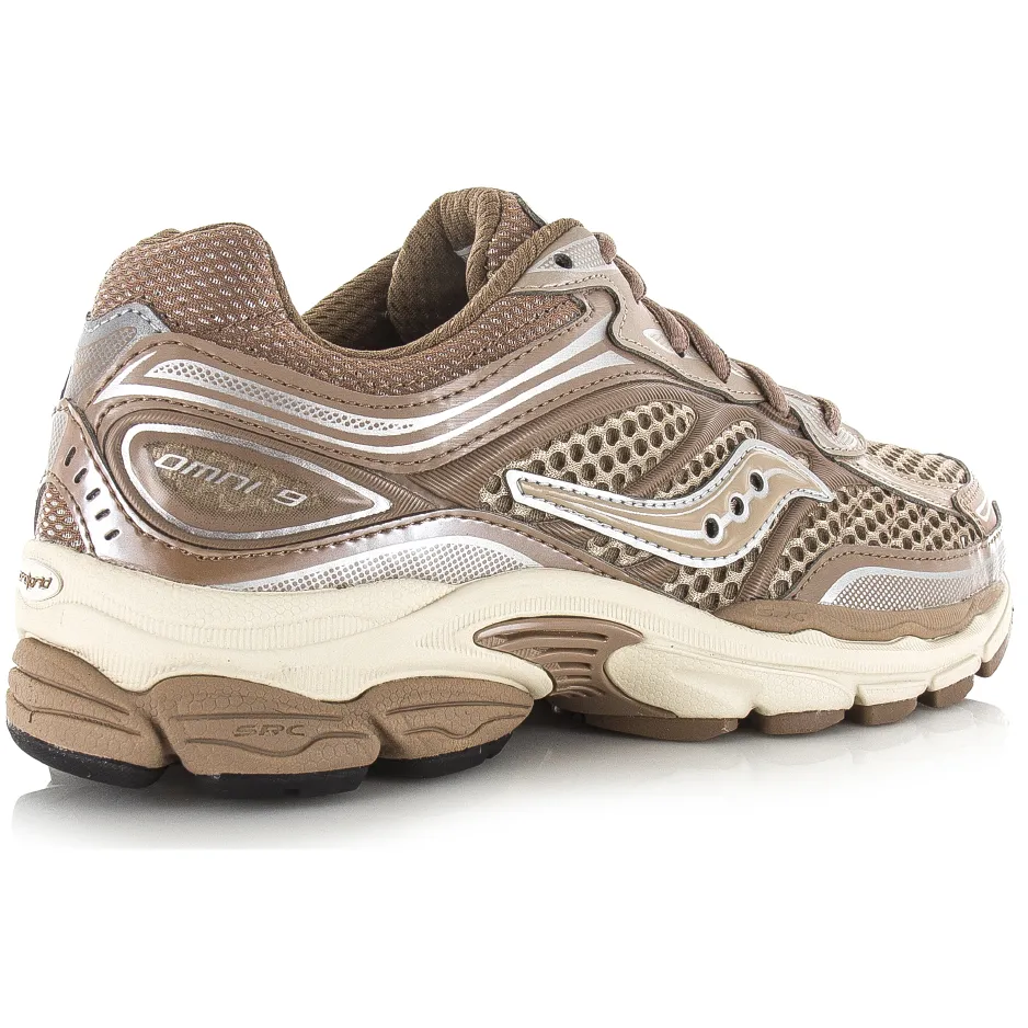 Saucony Progrid Omni 9 saddle eggshell Mesh Unisex bruin, foto 6
