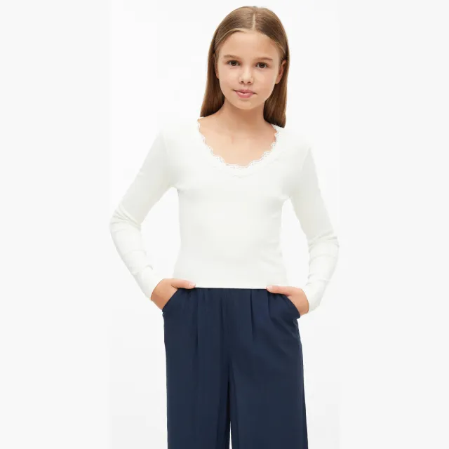 s.Oliver longsleeve ecru met V-hals, foto 2