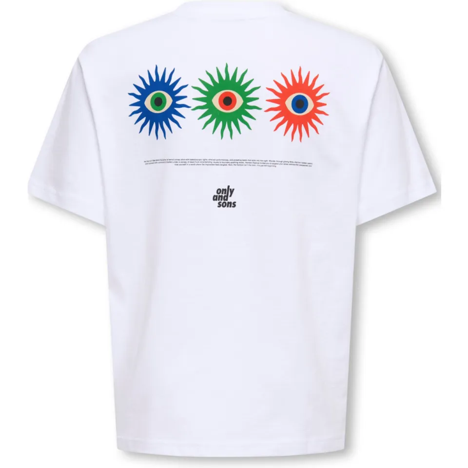 Only & Sons t-shirt wit met backprint, foto 2