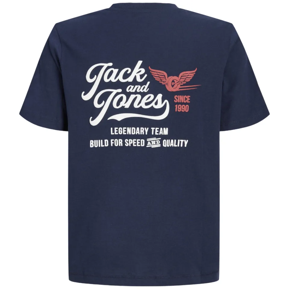 Jack & Jones t-shirt met backprint donkerblauw, foto 4