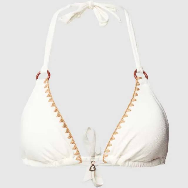 banana moon Bikinitop met vetersluiting aan de achterkant, model 'YERO SANTAFE' Offwhite