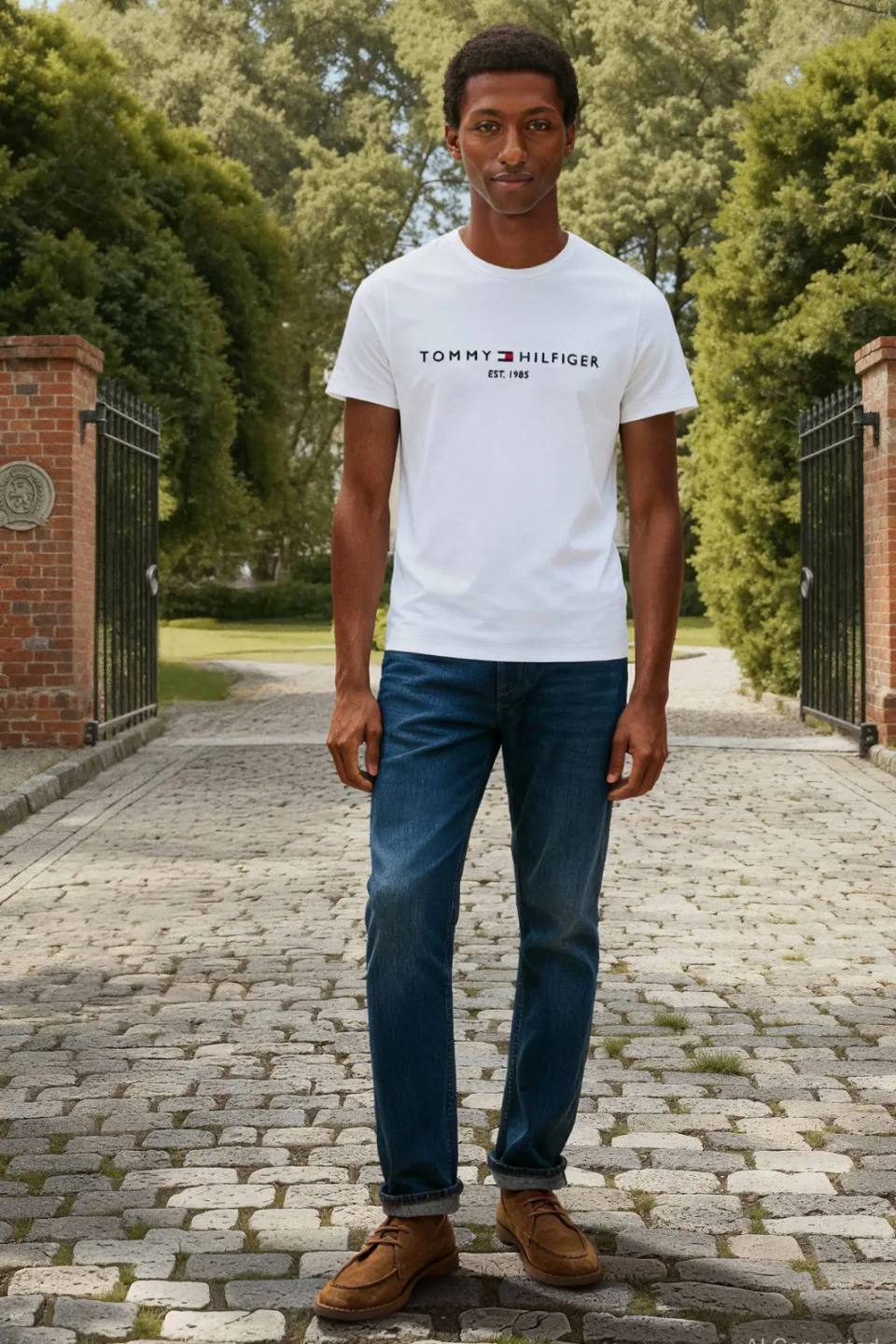 Tommy Hilfiger T-shirt met logo heren wit, foto 4